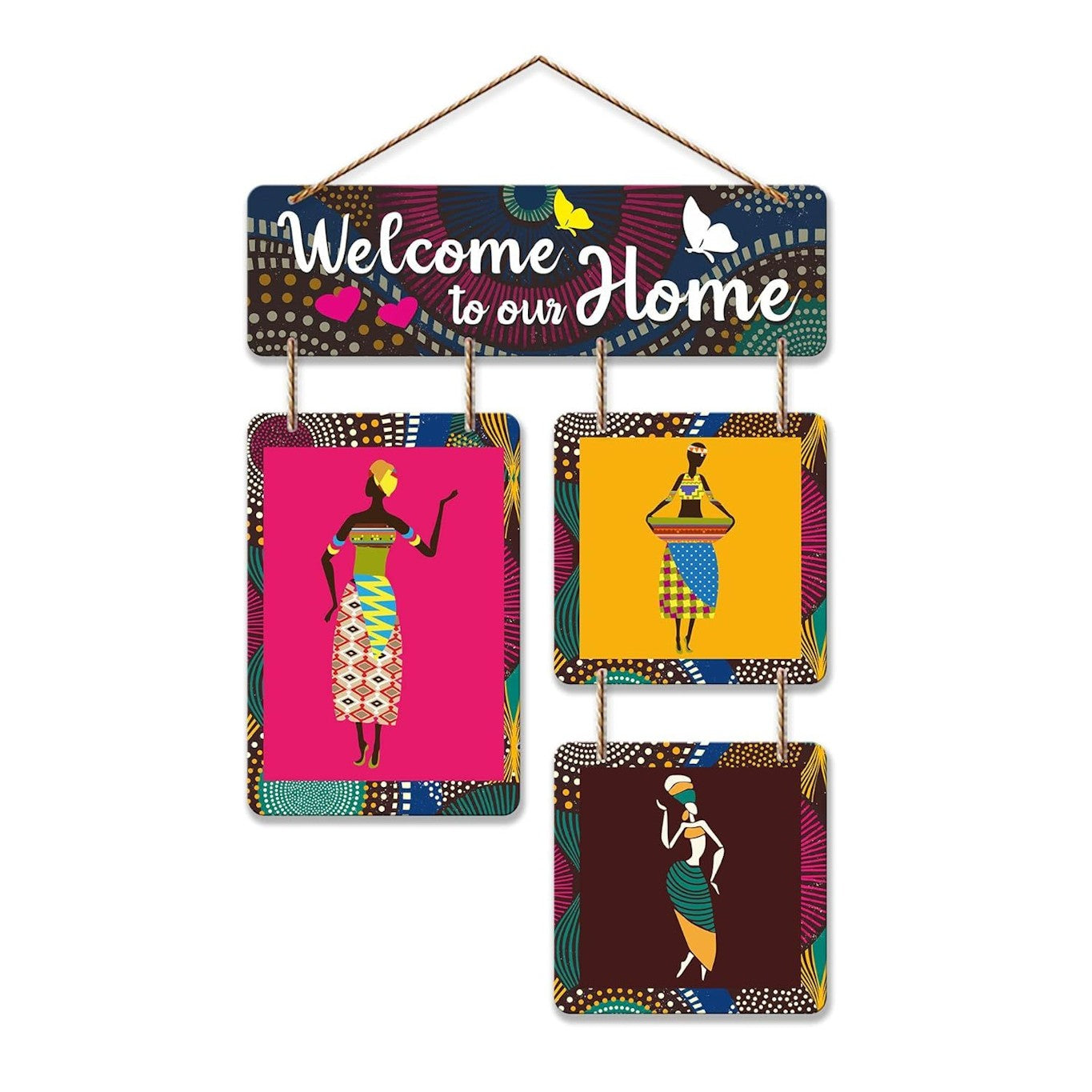 Welcome To Our Home Decorative Wall Art Mdf Wooden Hanging For Living