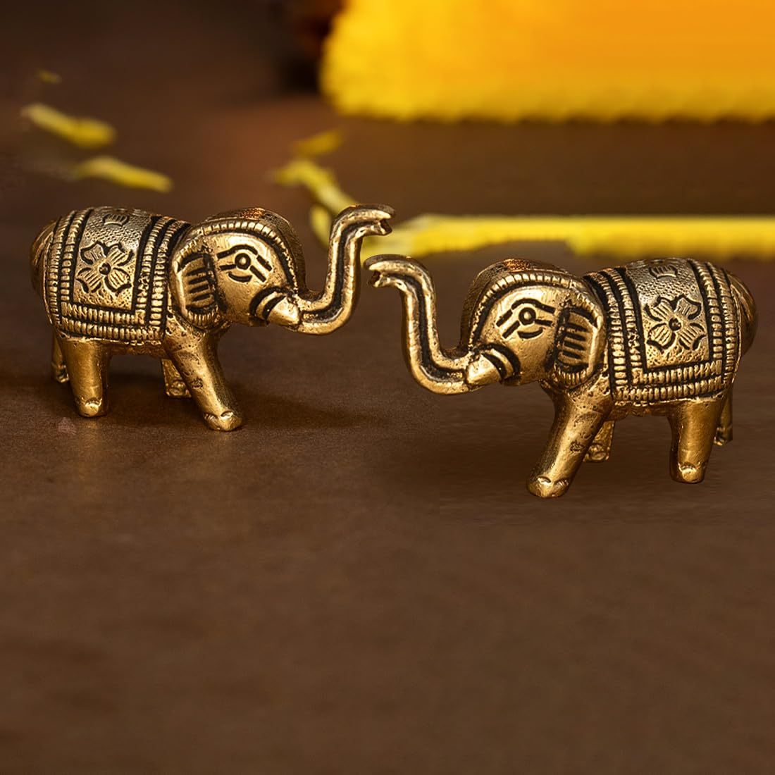 100% Pure Brass Elephant Idol Showpiece