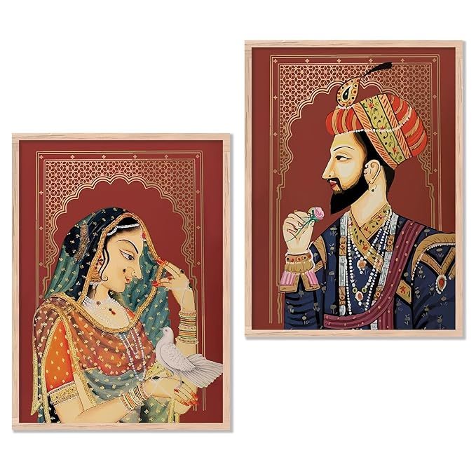 Rajasthani Painting with Frame for Home Decoration - Madhubani Art