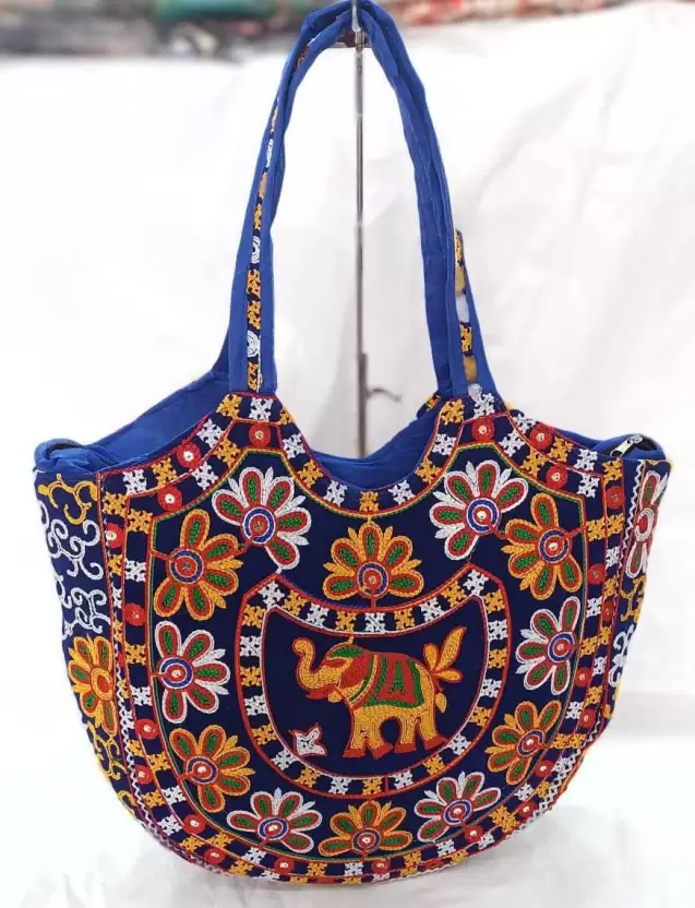 Handmade Designer Embroidered Rajasthani Hold-hand Bag  Size 18X12 CM