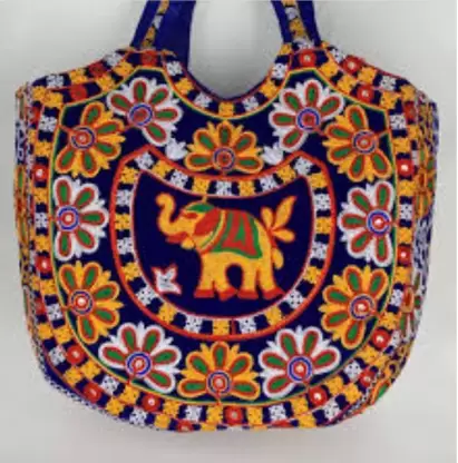 Handmade Designer Embroidered Rajasthani Hold-hand Bag  Size 34X30 CM
