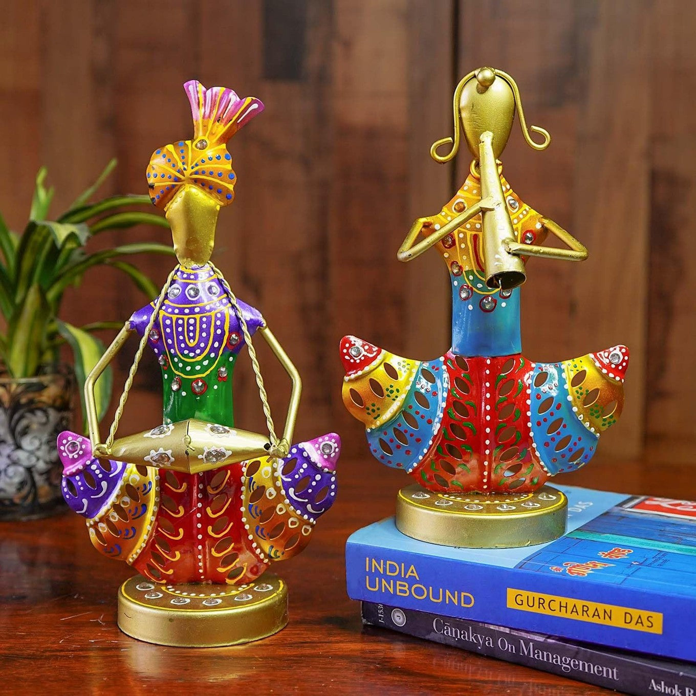 Metal Show Pieces (Rajasthani Musicans - Set of 2)