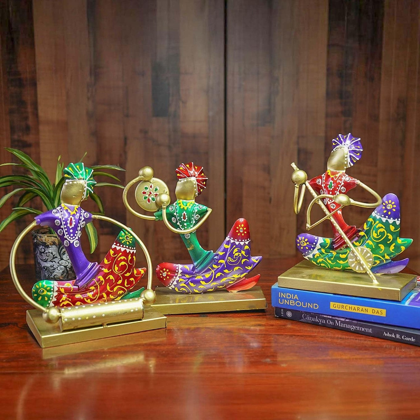 Statue (Gold Rajasthani Musicans - Set of 3)