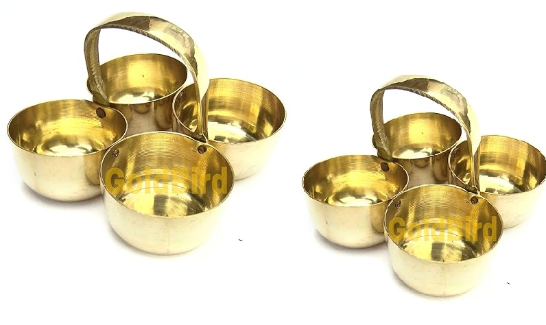 Brass CHOKRA, USE for PUJA in Home and Temple Size FREE Color GOLDEN