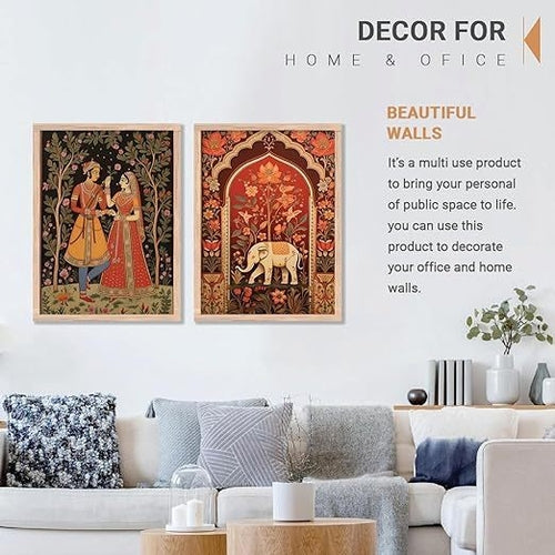 Madhubani Art Framed Painting for Home, Living Room | Traditional