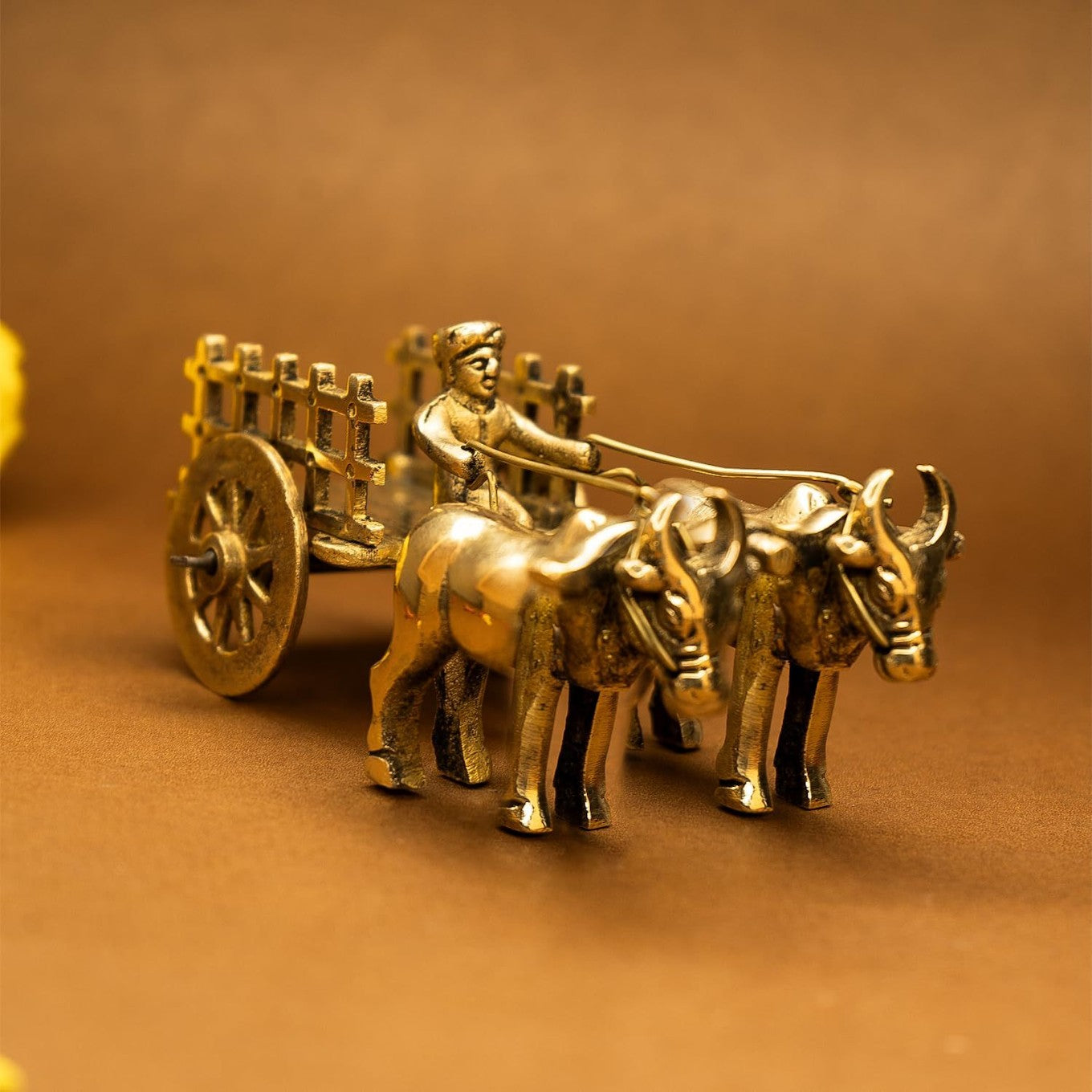 100% Pure Brass Bullock Cart