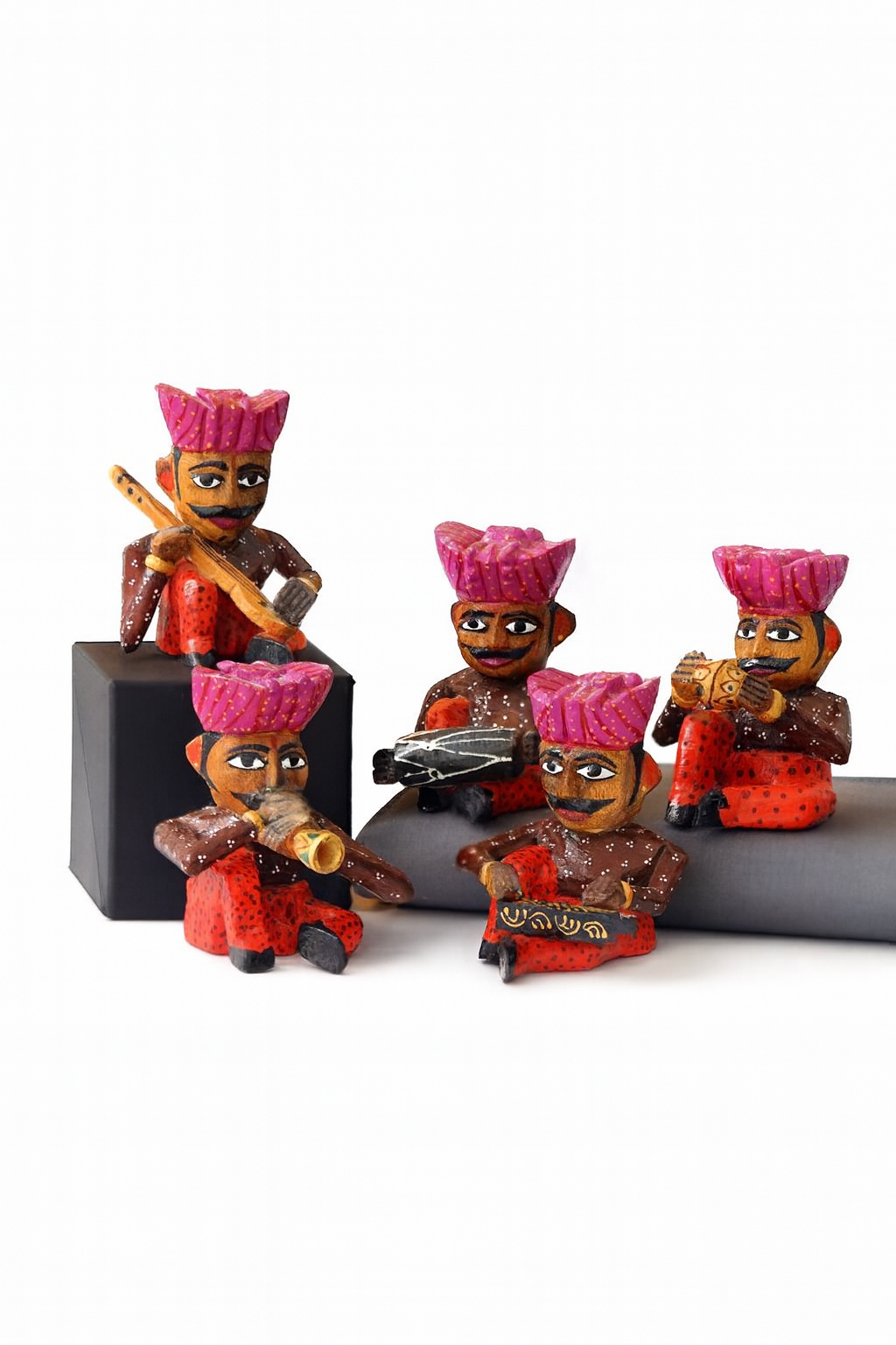Traditional Musician Figurine Set – Handcrafted Indian Miniatures (Set