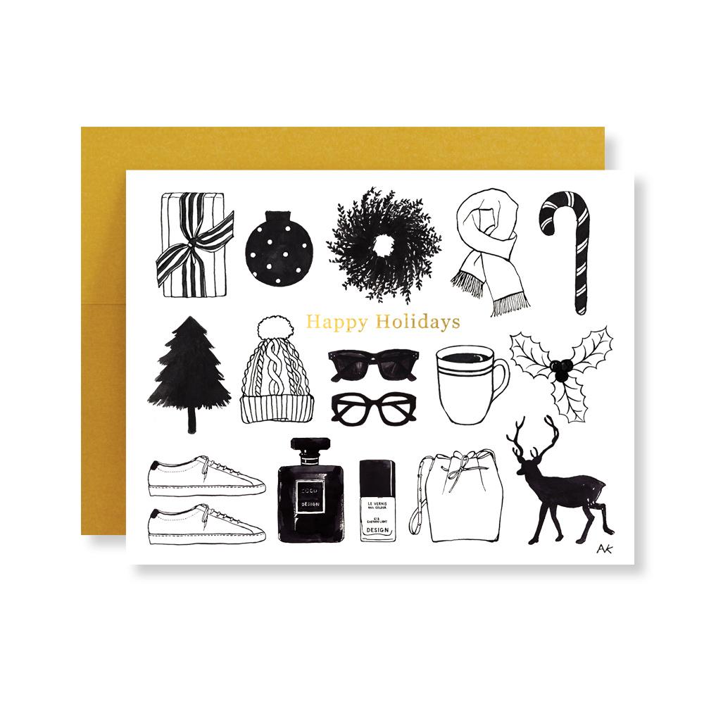 Fashion Illustration Chic Holiday Boxed Card Set
