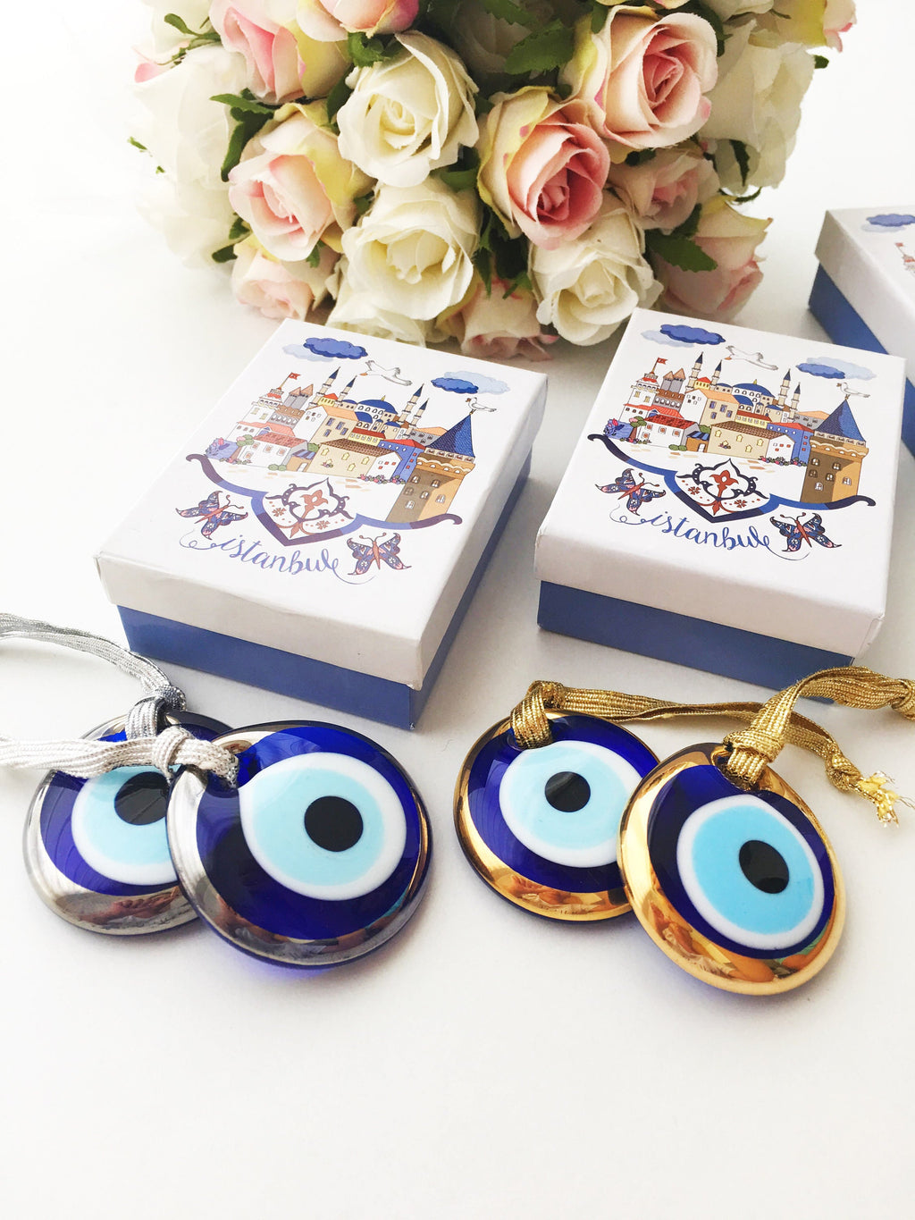 Christmas gift ideas, blue evil eye charm, christmas gifts, wedding
