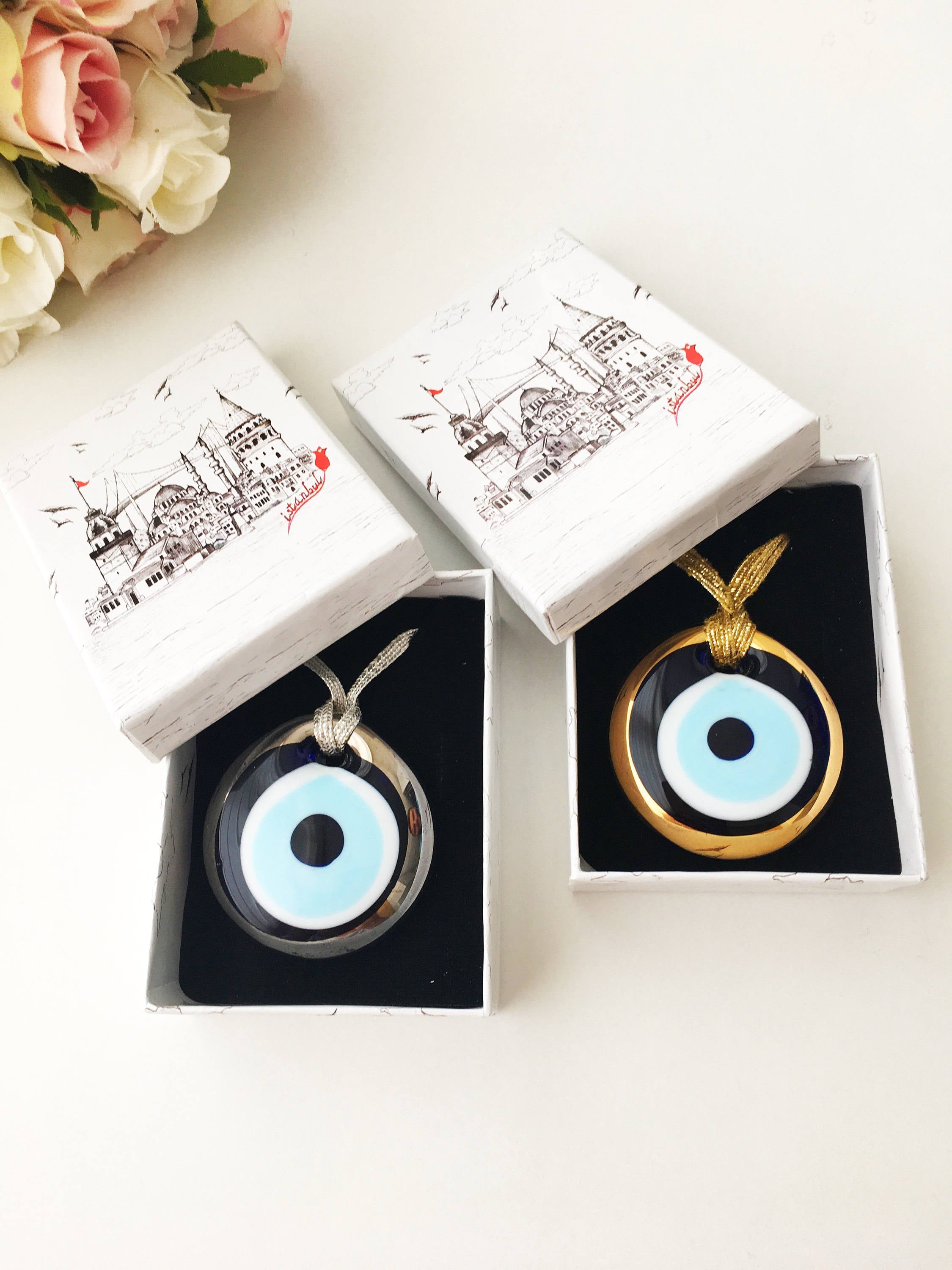 Christmas gift ideas, blue evil eye charm, christmas gifts, wedding