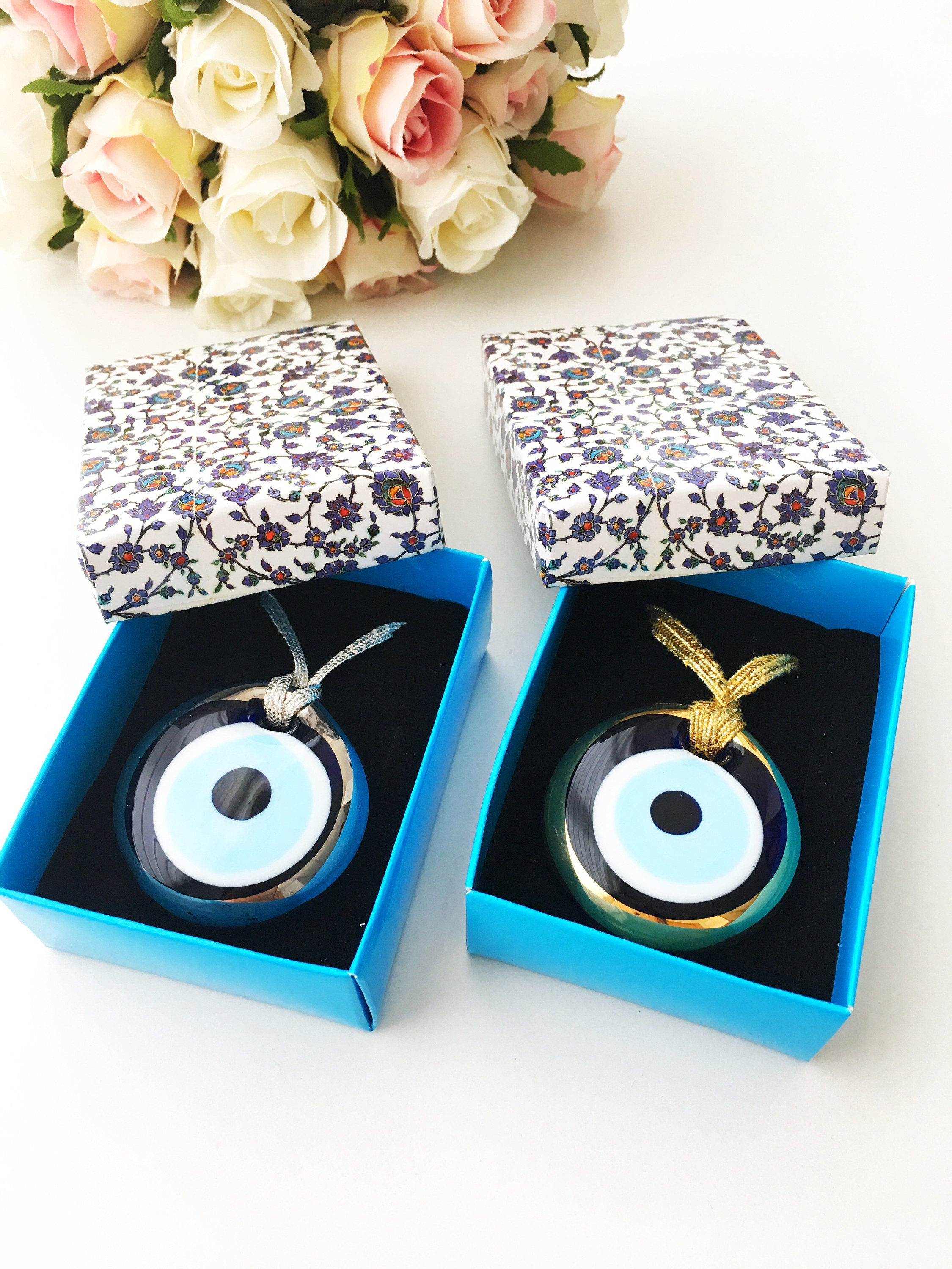 Christmas gift ideas, blue evil eye charm, christmas gifts, wedding