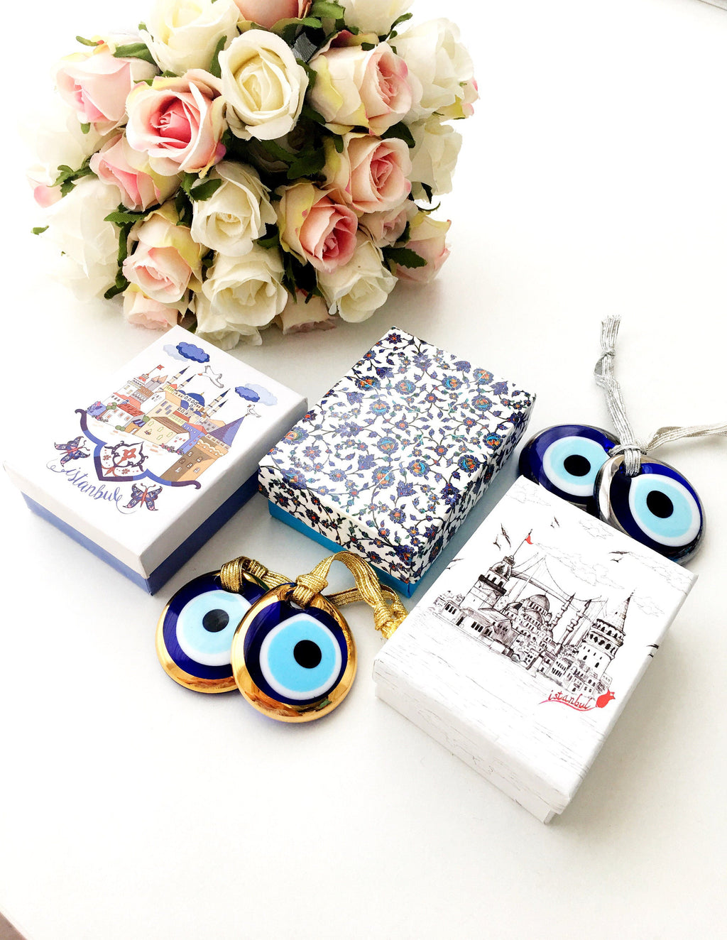 Christmas gift ideas, blue evil eye charm, christmas gifts, wedding