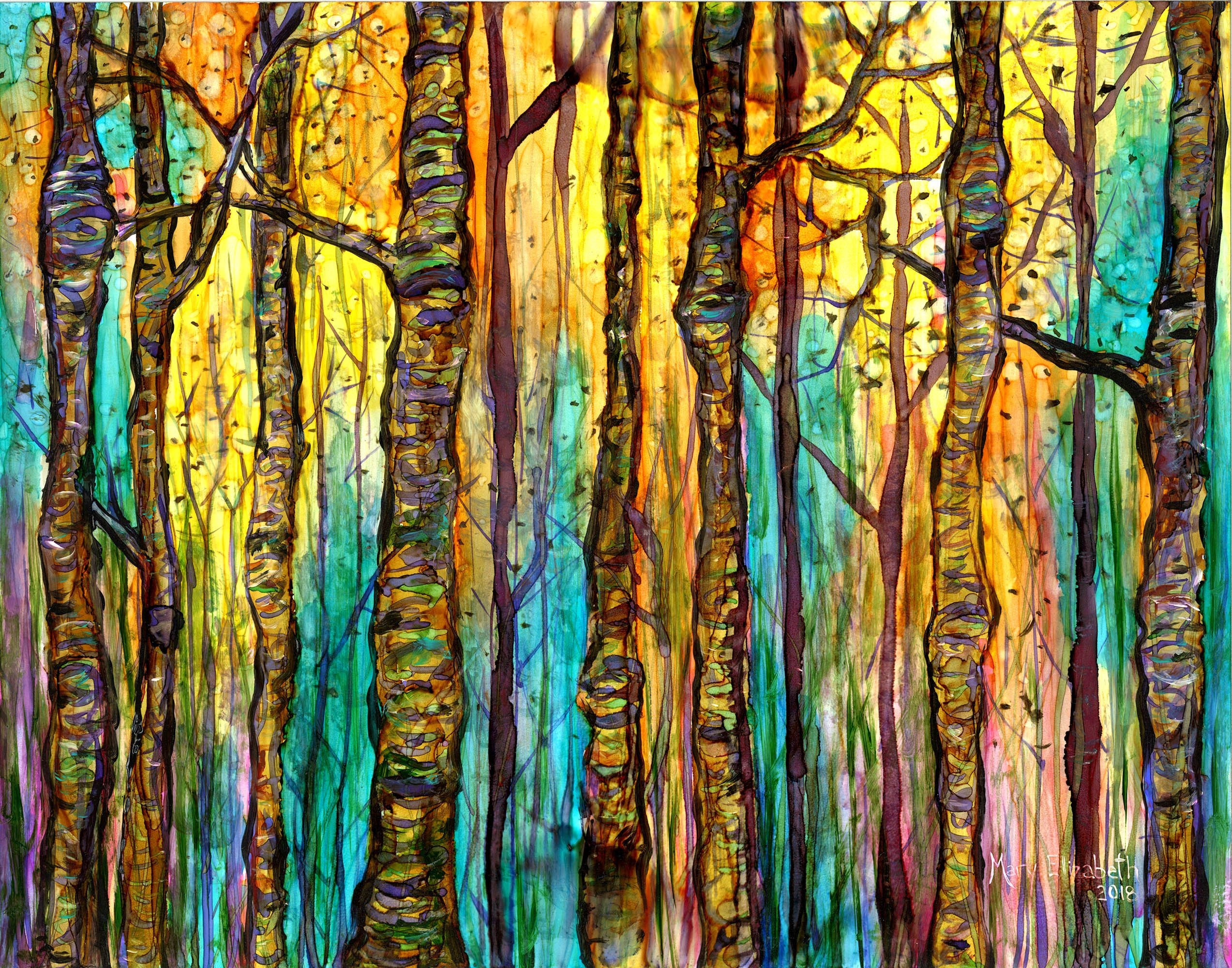 Blue Forest : Art Print