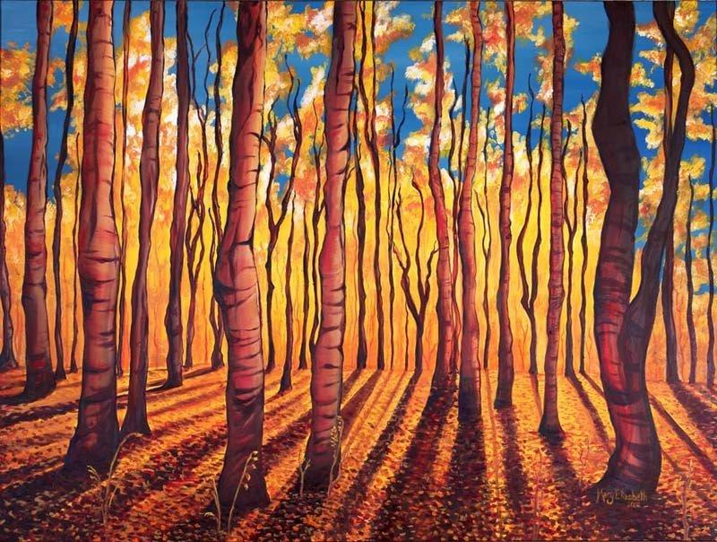 Birch Trees in the Fall : Art Prints