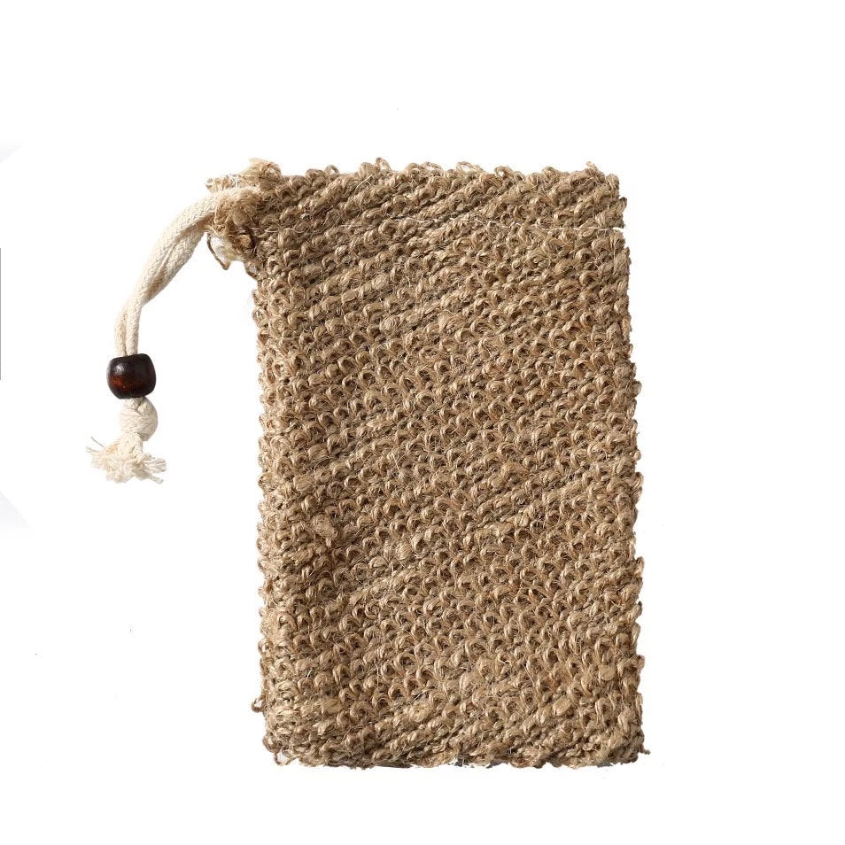 Natural Organic Handmade Jute Soap Bag - Zero Waste Biodegradable Soap