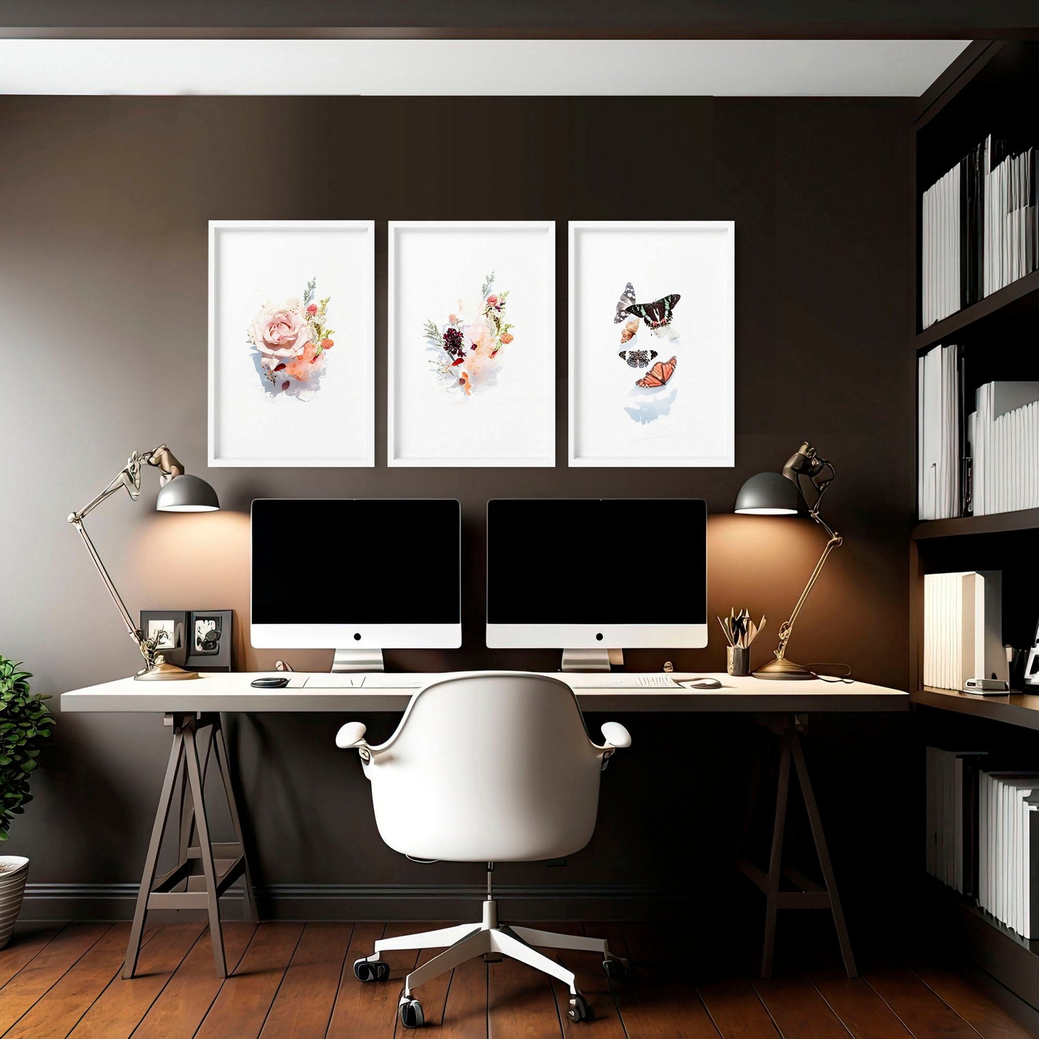 Office paintings ideas | set of 3 framed wall art