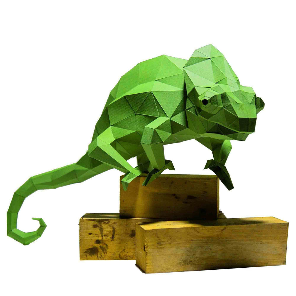 Chameleon 3D Model for Home Decor (DIY Papercraft)