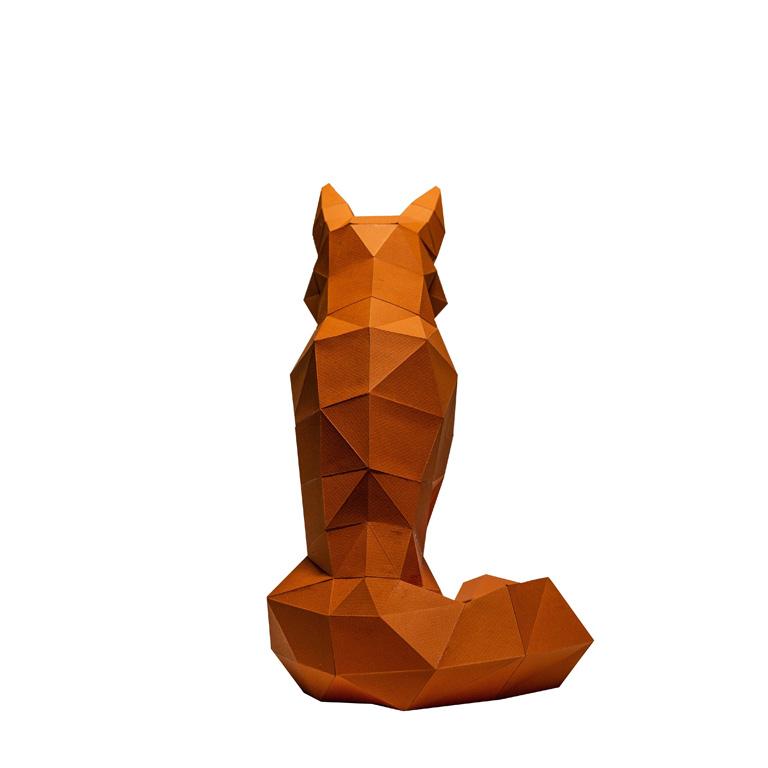 3D Fox Papercraft for Home Decor