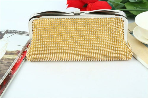 Wholesale retail brand new handmade crystal evening bag bistratal