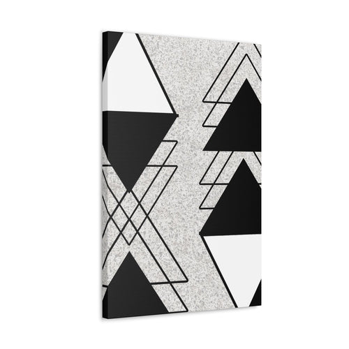 Wall Art Decor - Canvas Print Artwork - Black and White Ash Grey
