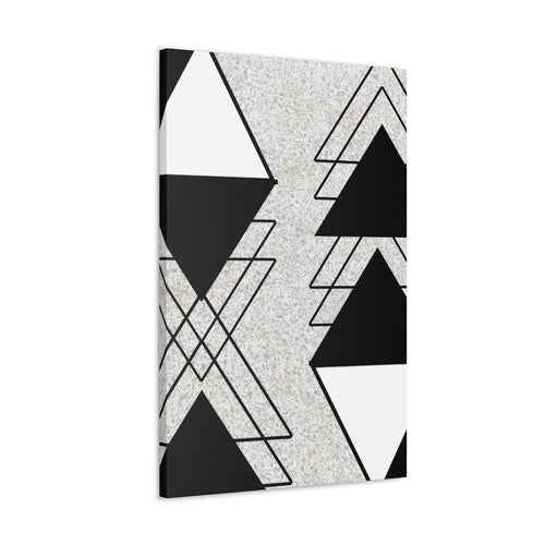 Wall Art Decor - Canvas Print Artwork - Black and White Ash Grey