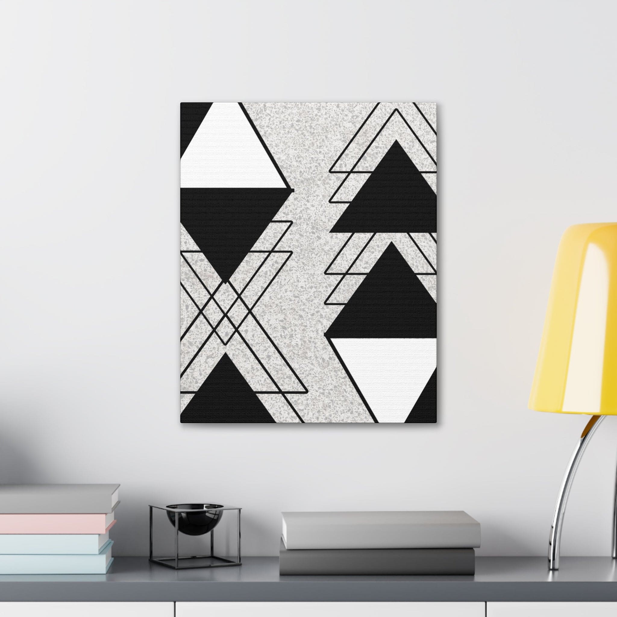 Wall Art Decor - Canvas Print Artwork - Black and White Ash Grey