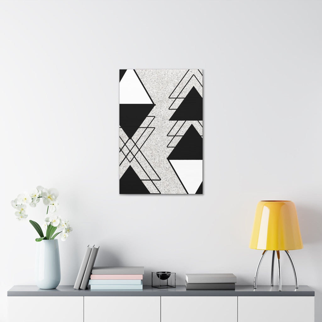 Wall Art Decor - Canvas Print Artwork - Black and White Ash Grey
