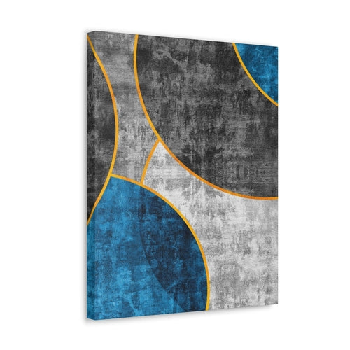 Wall Art Decor - Canvas Print Artwork - Blue Grey Design