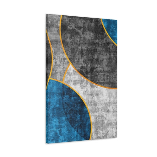 Wall Art Decor - Canvas Print Artwork - Blue Grey Design