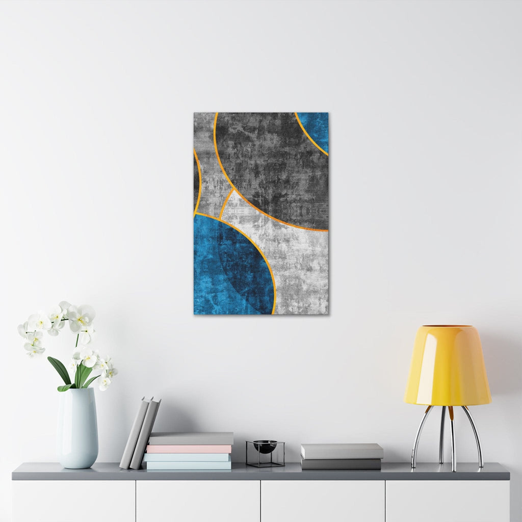 Wall Art Decor - Canvas Print Artwork - Blue Grey Design