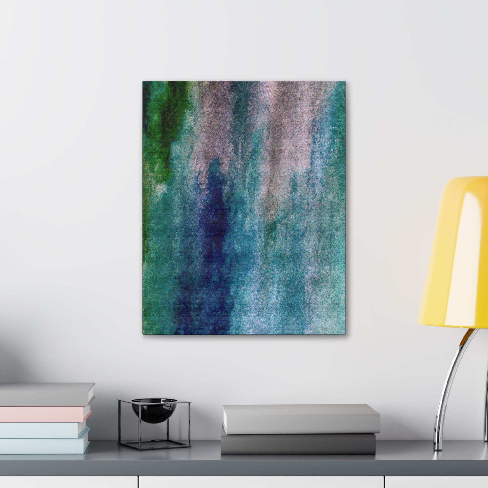 Canvas Modern Wall Art Décor Abstract Blue Hue Watercolor Artwork for