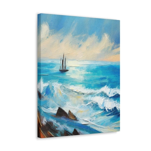 Wall Art Decor - Canvas Print Artwork - Blue Ocean
