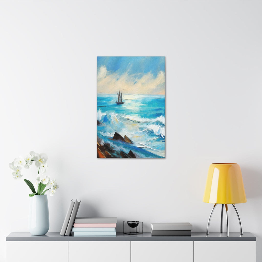Wall Art Decor - Canvas Print Artwork - Blue Ocean