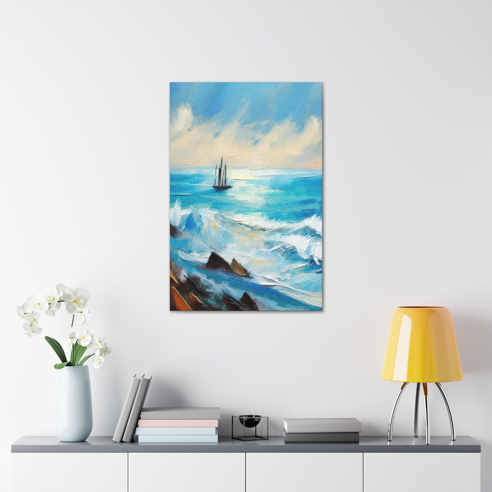 Wall Art Decor - Canvas Print Artwork - Blue Ocean