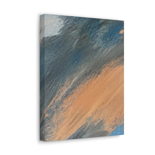 Wall Art Decor - Canvas Print Artwork - Blue Orange Abstract Pattern