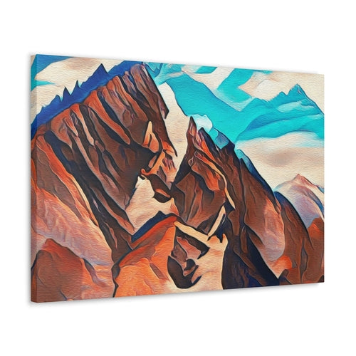 Wall Art Decor - Canvas Print Artwork - Brown Horses