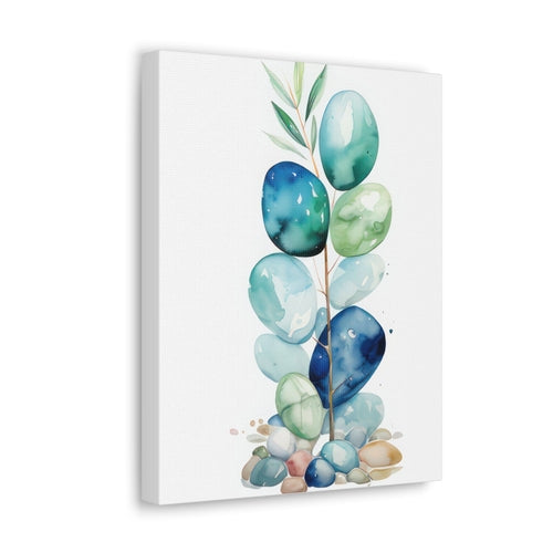 Wall Art Decor - Canvas Print Artwork - Coastal Sea Glass Oceanic