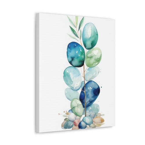 Wall Art Decor - Canvas Print Artwork - Coastal Sea Glass Oceanic