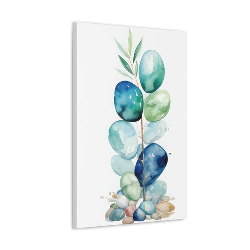 Wall Art Decor - Canvas Print Artwork - Coastal Sea Glass Oceanic