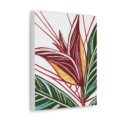 Wall Art Decor - Canvas Print Artwork - Floral Line Art Print 8330