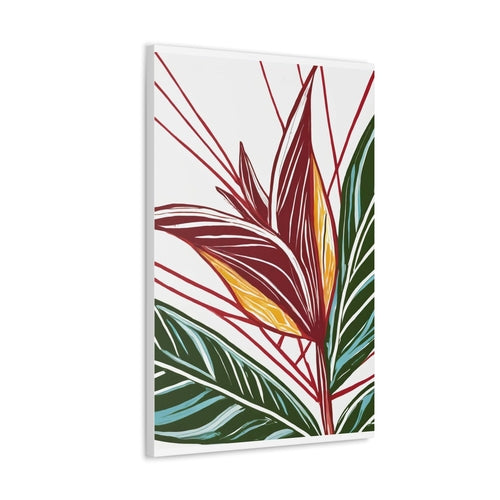 Wall Art Decor - Canvas Print Artwork - Floral Line Art Print 8330