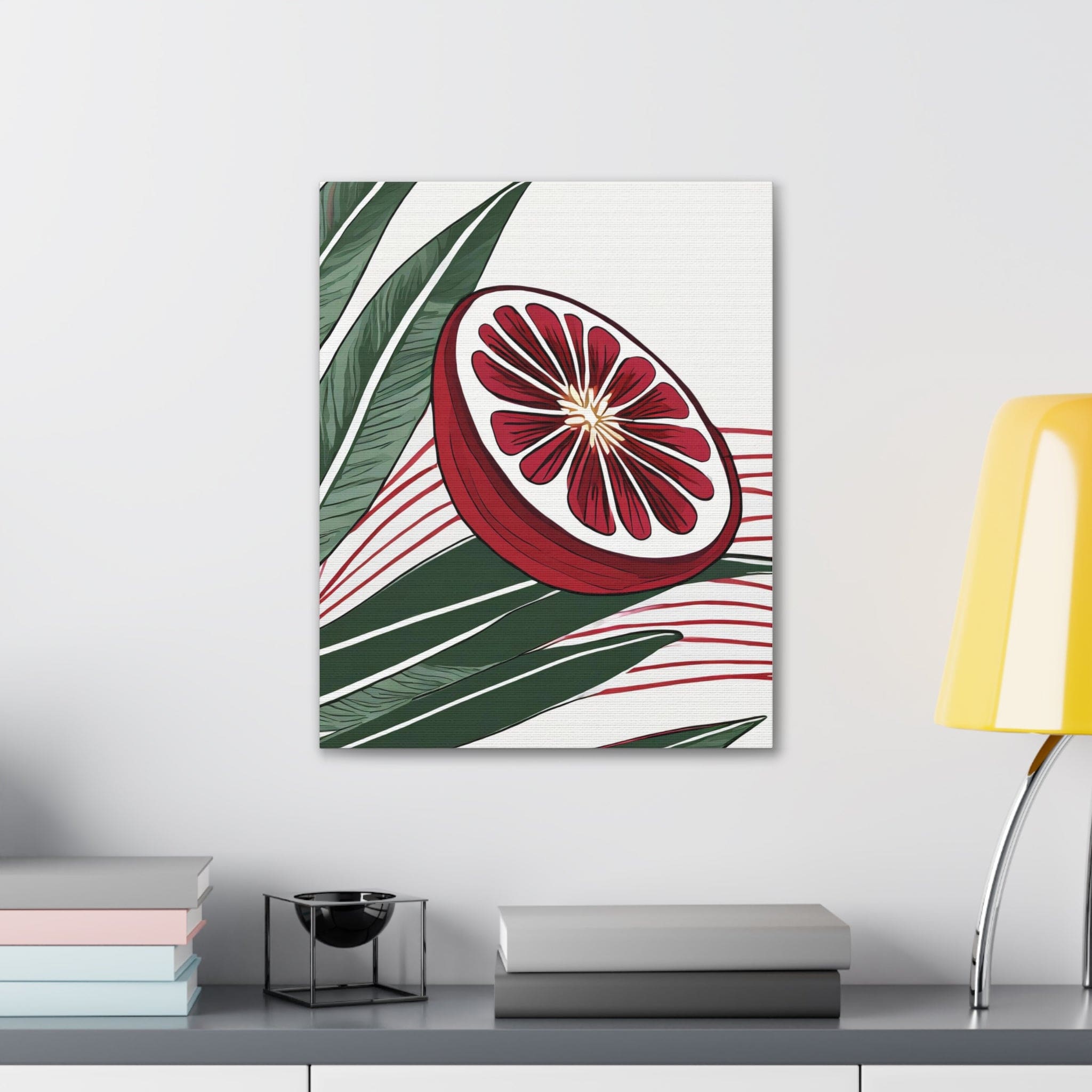 Wall Art Decor - Canvas Print Artwork - Floral Line Art Print 8332