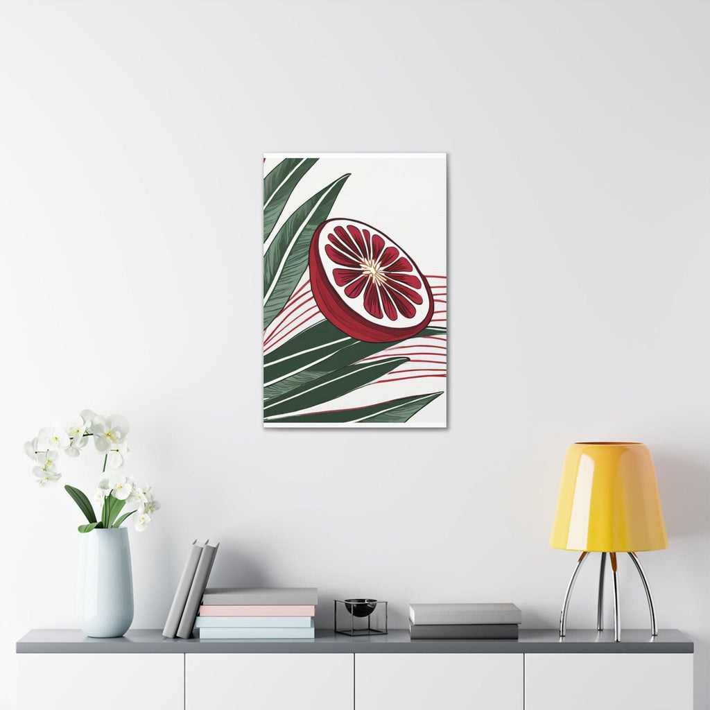 Wall Art Decor - Canvas Print Artwork - Floral Line Art Print 8332