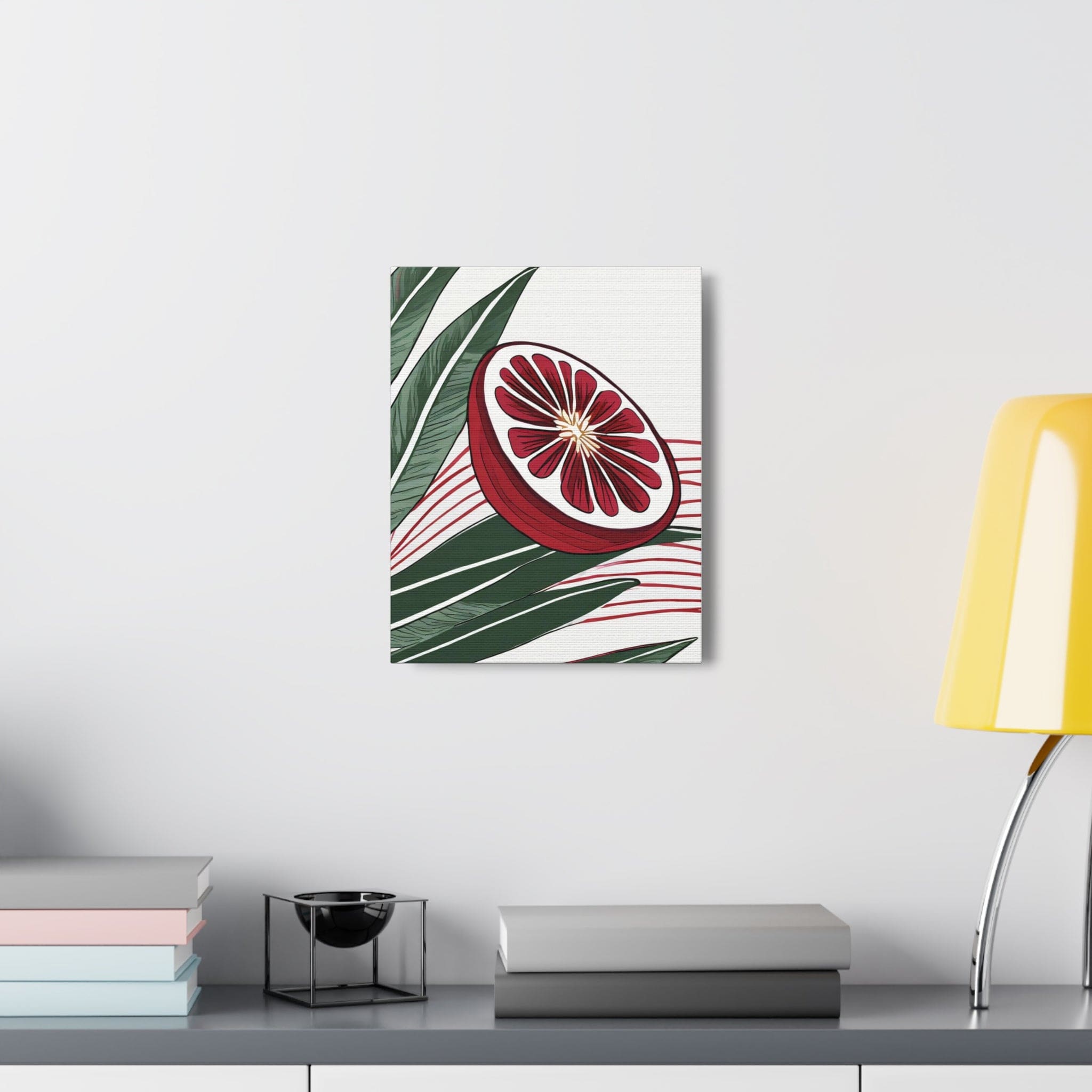 Wall Art Decor - Canvas Print Artwork - Floral Line Art Print 8332