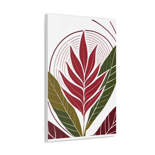 Wall Art Decor - Canvas Print Artwork - Floral Line Art Print 8333