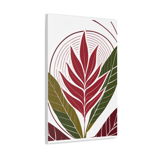 Wall Art Decor - Canvas Print Artwork - Floral Line Art Print 8333