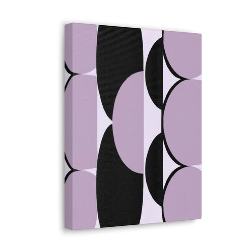 Wall Art Decor - Canvas Print Artwork - Geometric Lavender and Black