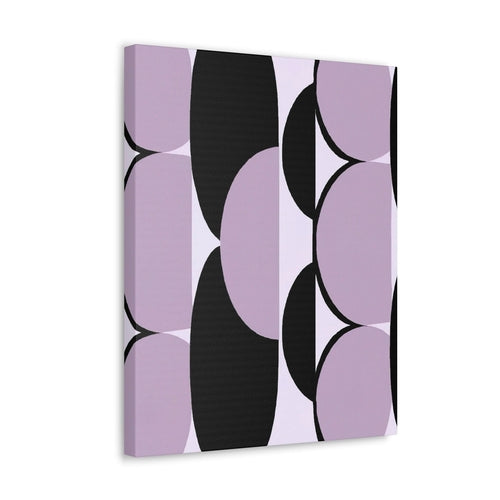 Wall Art Decor - Canvas Print Artwork - Geometric Lavender and Black