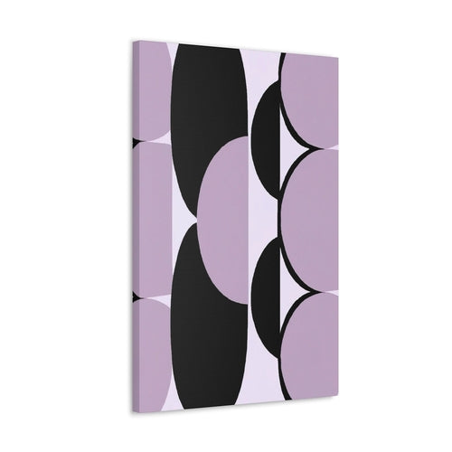 Wall Art Decor - Canvas Print Artwork - Geometric Lavender and Black