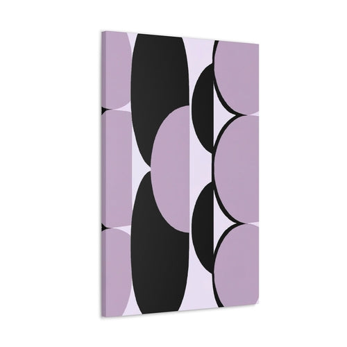 Wall Art Decor - Canvas Print Artwork - Geometric Lavender and Black